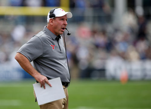 Nebraska football has been in a steady decline since the firing of coach Bo Pelini, shown here coaching Youngstown State (Image Credit: IMAGN)