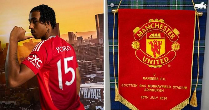 Manchester United star returns to starting line-up after 419 days as he plays with new signing Leny Yoro in pre-season clash vs Rangers