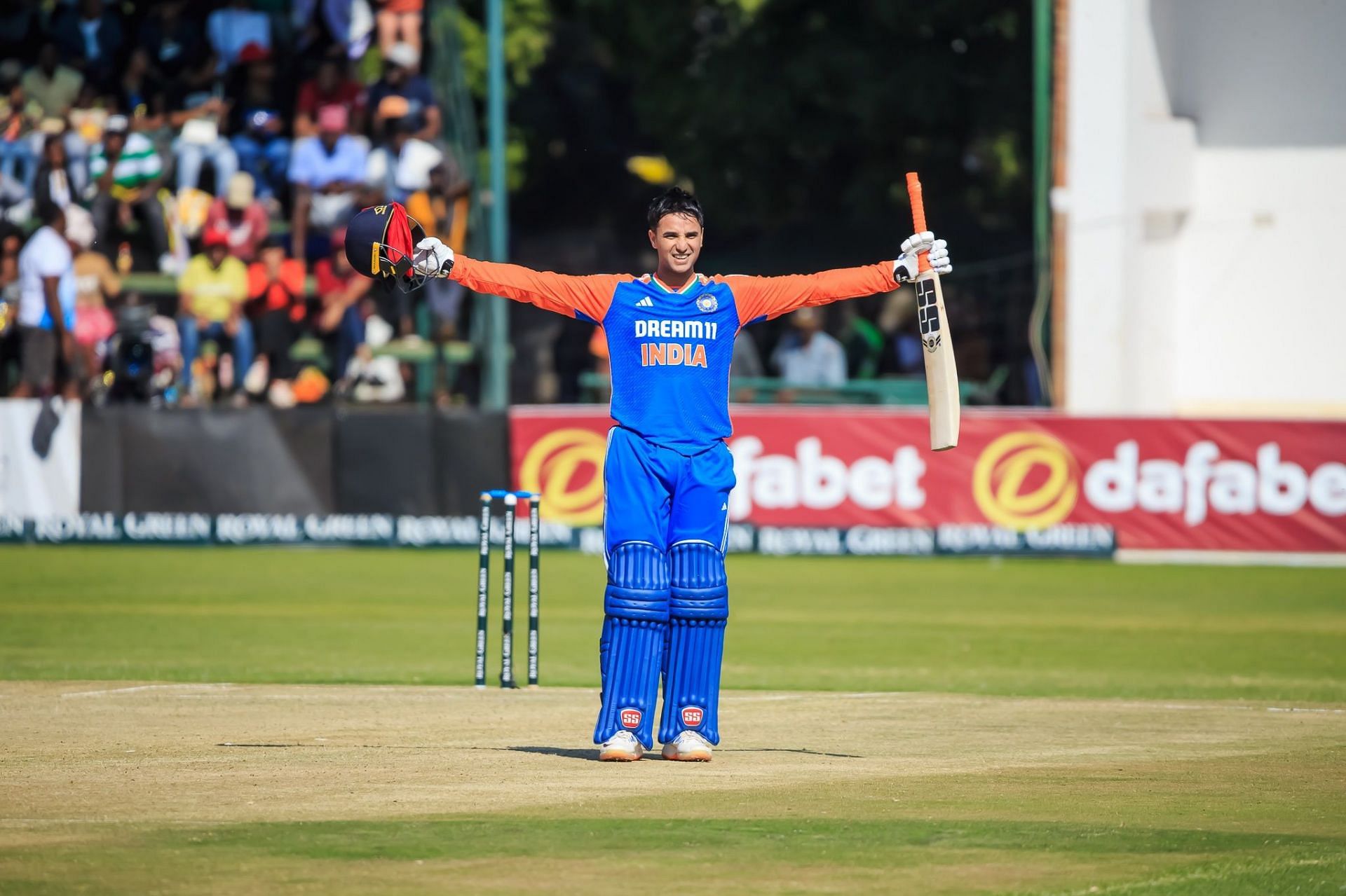 Abhishek Sharma smashed 100 runs off 47 deliveries in the second T20I. [P/C: BCCI/X]