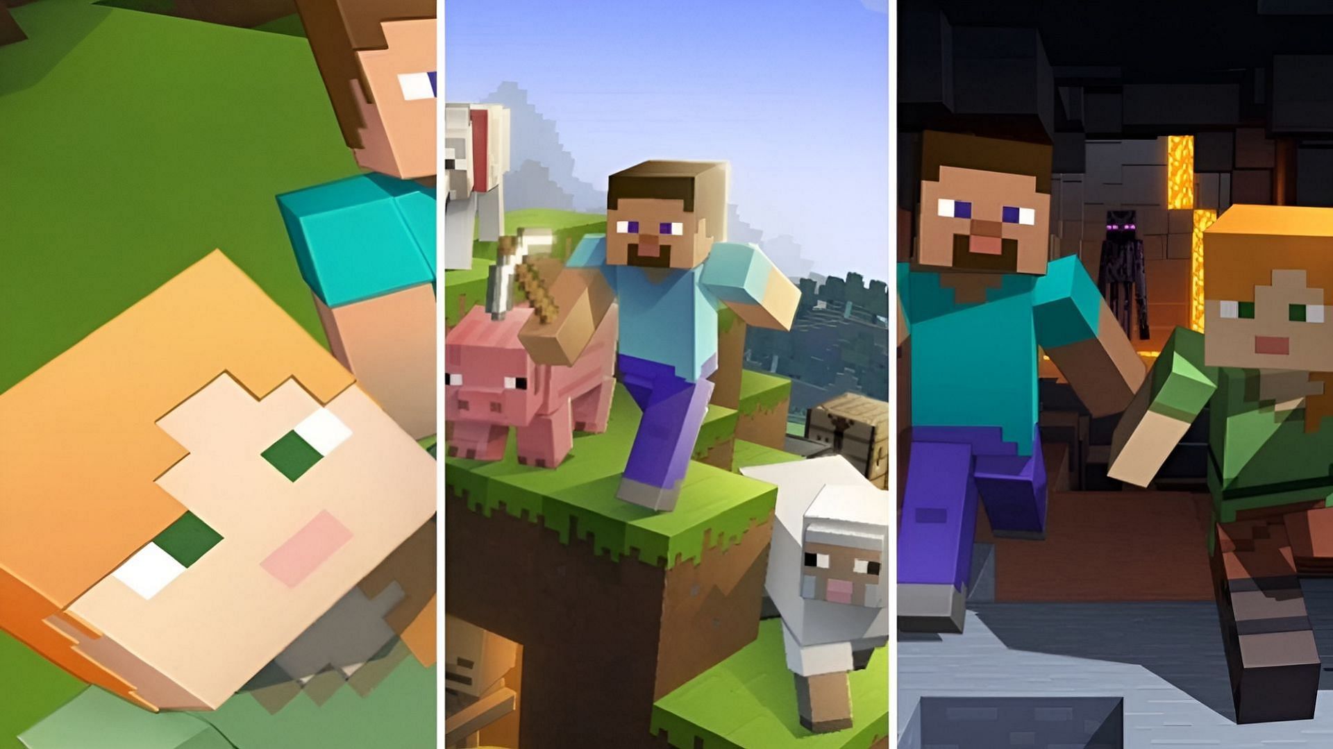 All official Minecraft key artworks: How has the game