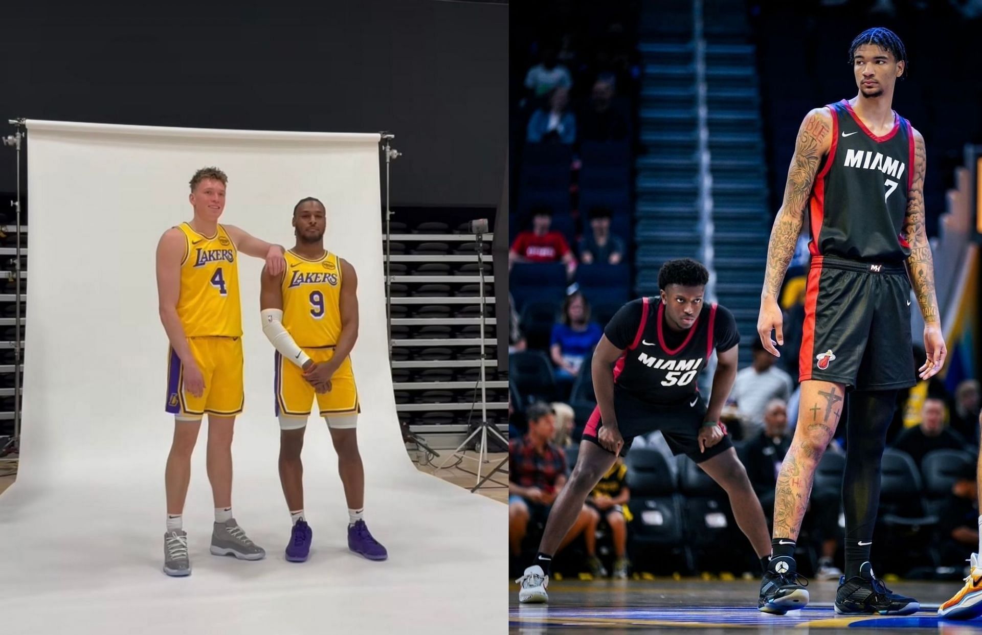 LA Lakers vs Miami Heat Prediction and Preview for 2024 NBA Summer League | July 10, 2024 (Image Credit: LA Lakers and Miami Heat