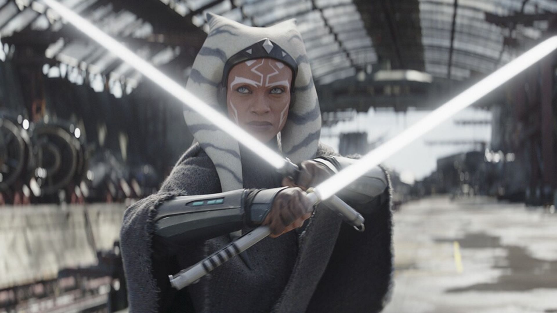 Although Ahsoka is not the only character to use two lightsabers, she seems to have a particular knack of using them to her advantage (Image via Star Wars Official Website)