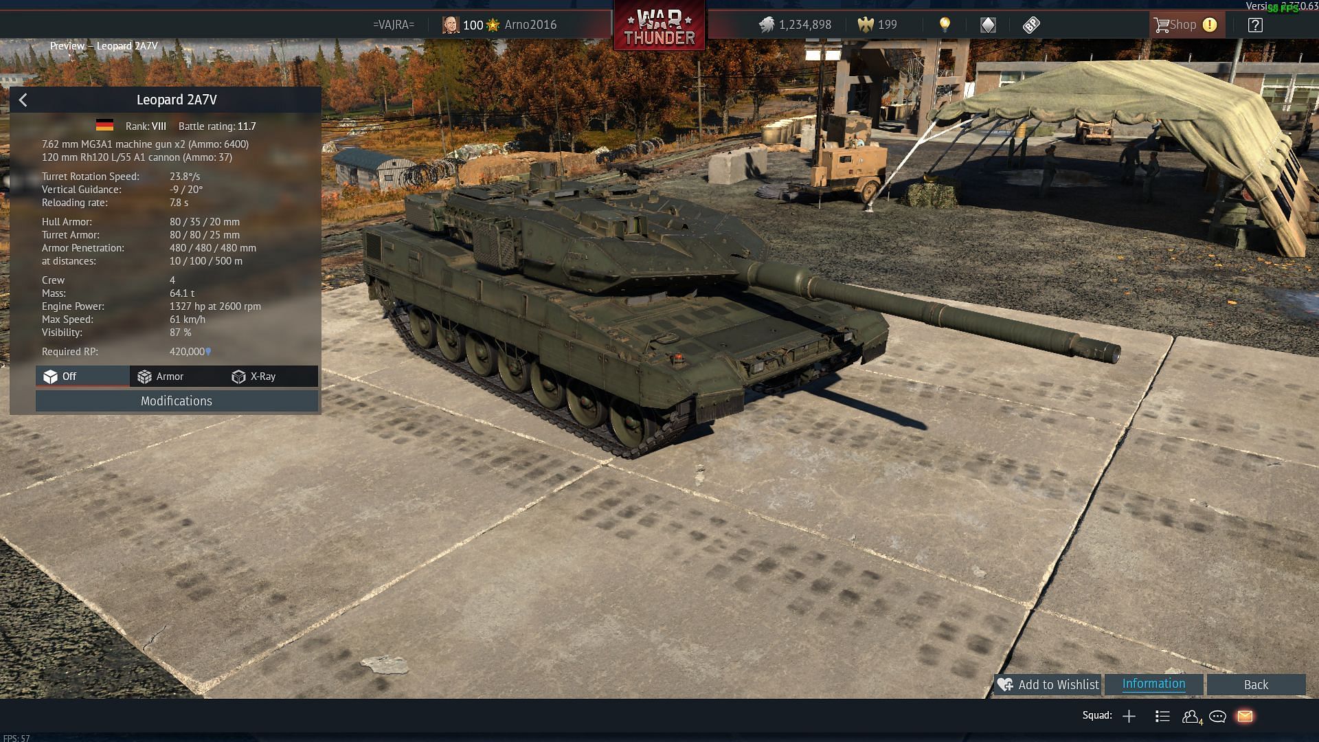 The Leopard 2A7V in War Thunder (Image via Gaijin Entertainment)