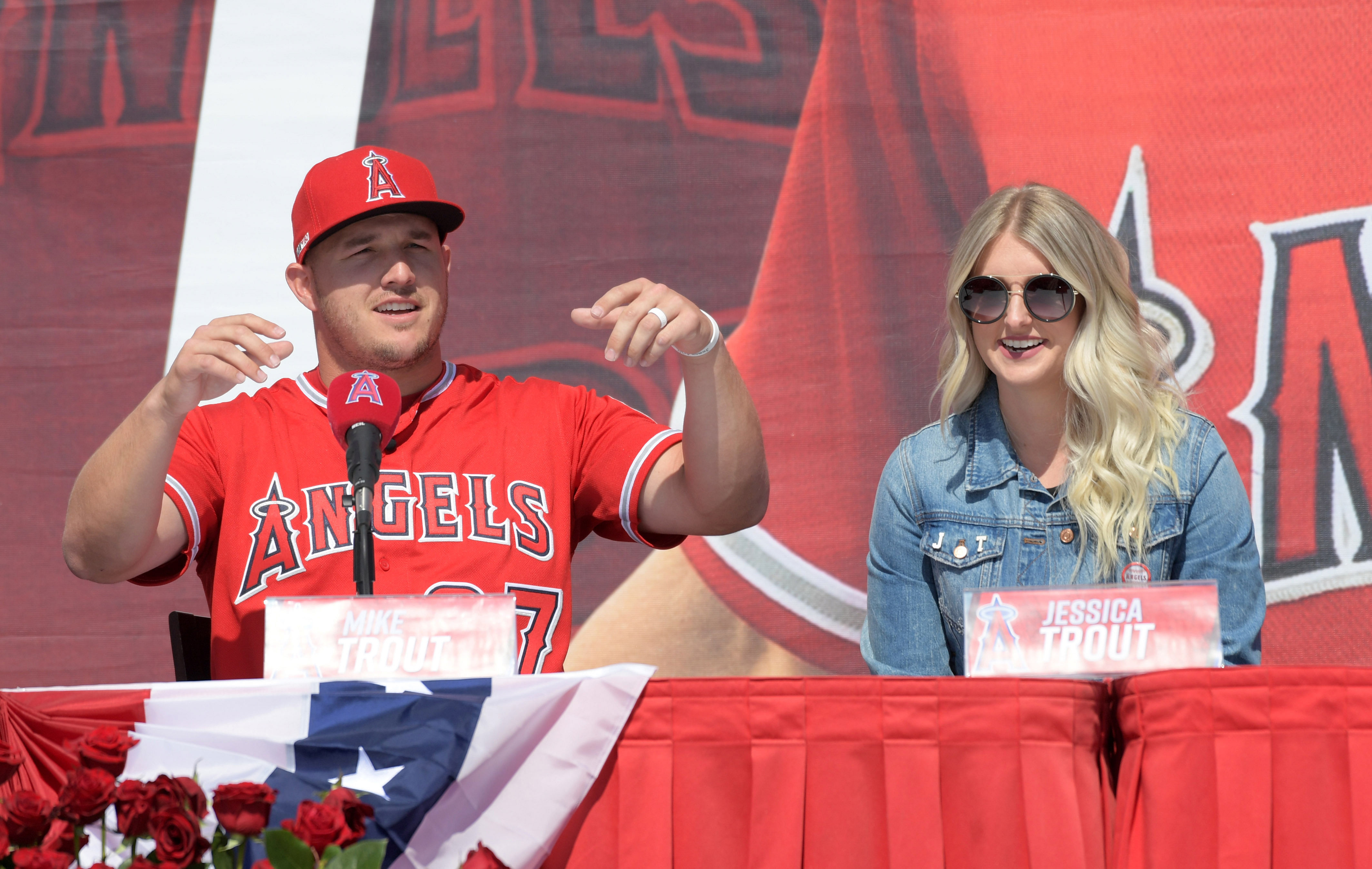 MLB: Mike Trout Press Conference, Source: Imagn