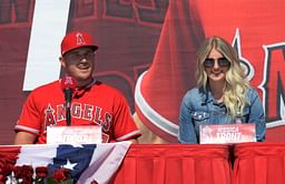 In Photos: Mike Trout, wife Jessica & son Beckham document arrival of new family member with heartwarming photoshoot