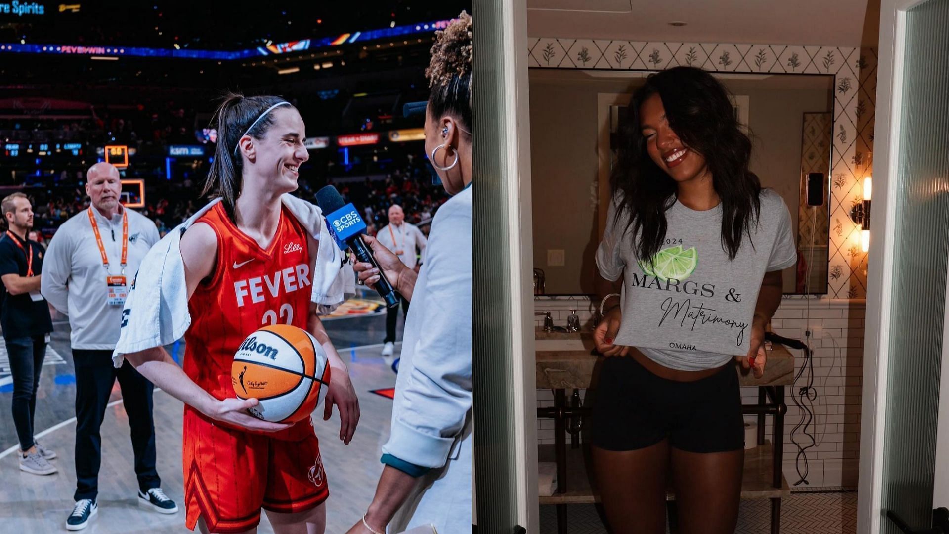 WNBA rookie Caitlin Clark and Iowa star Jada Gyamfi