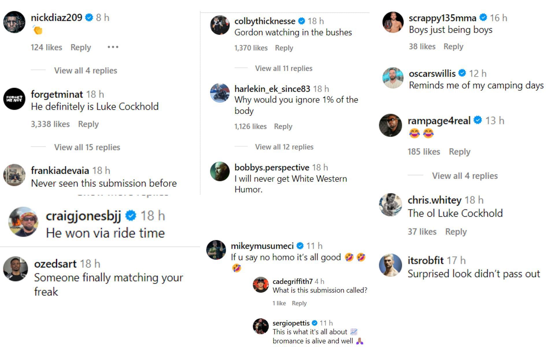 Fans react to Craig Jones&#039; post with Luke Rockhold [Images courtesy: @craigjonesbjj on Instagram]