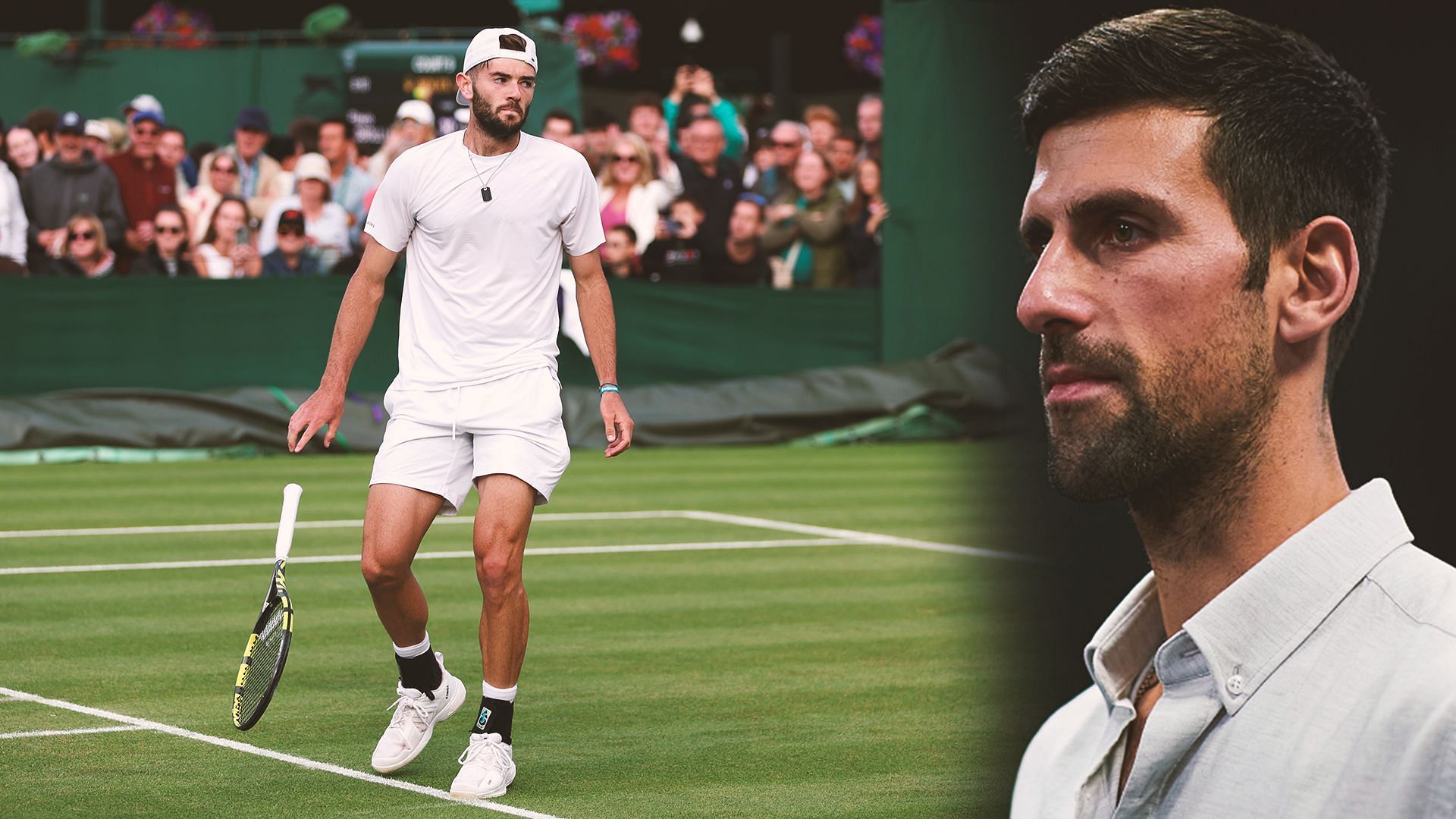 Jacob Fearnley and Novak Djokovic are set to meet in the second round of the 2024 Wimbledon. (Photos: Getty)