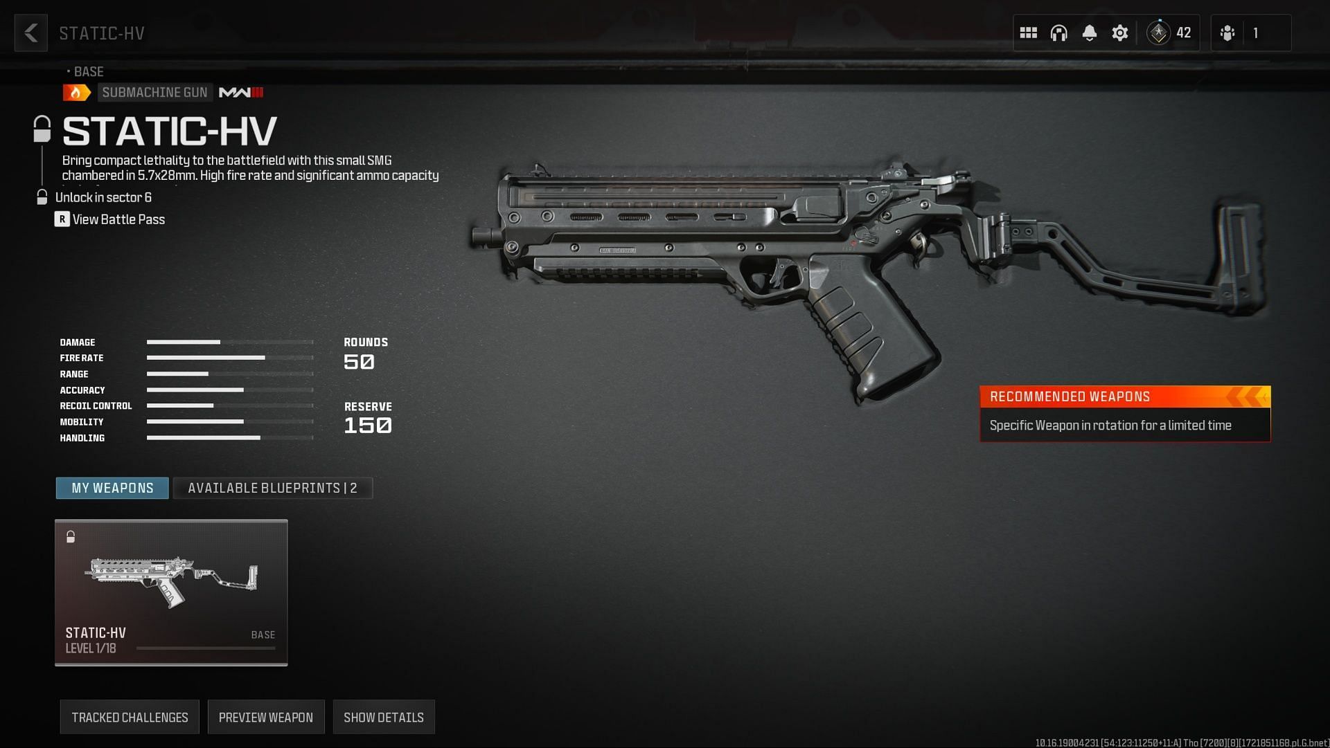 Static- HV SMG in MW3 (Image via Activision)