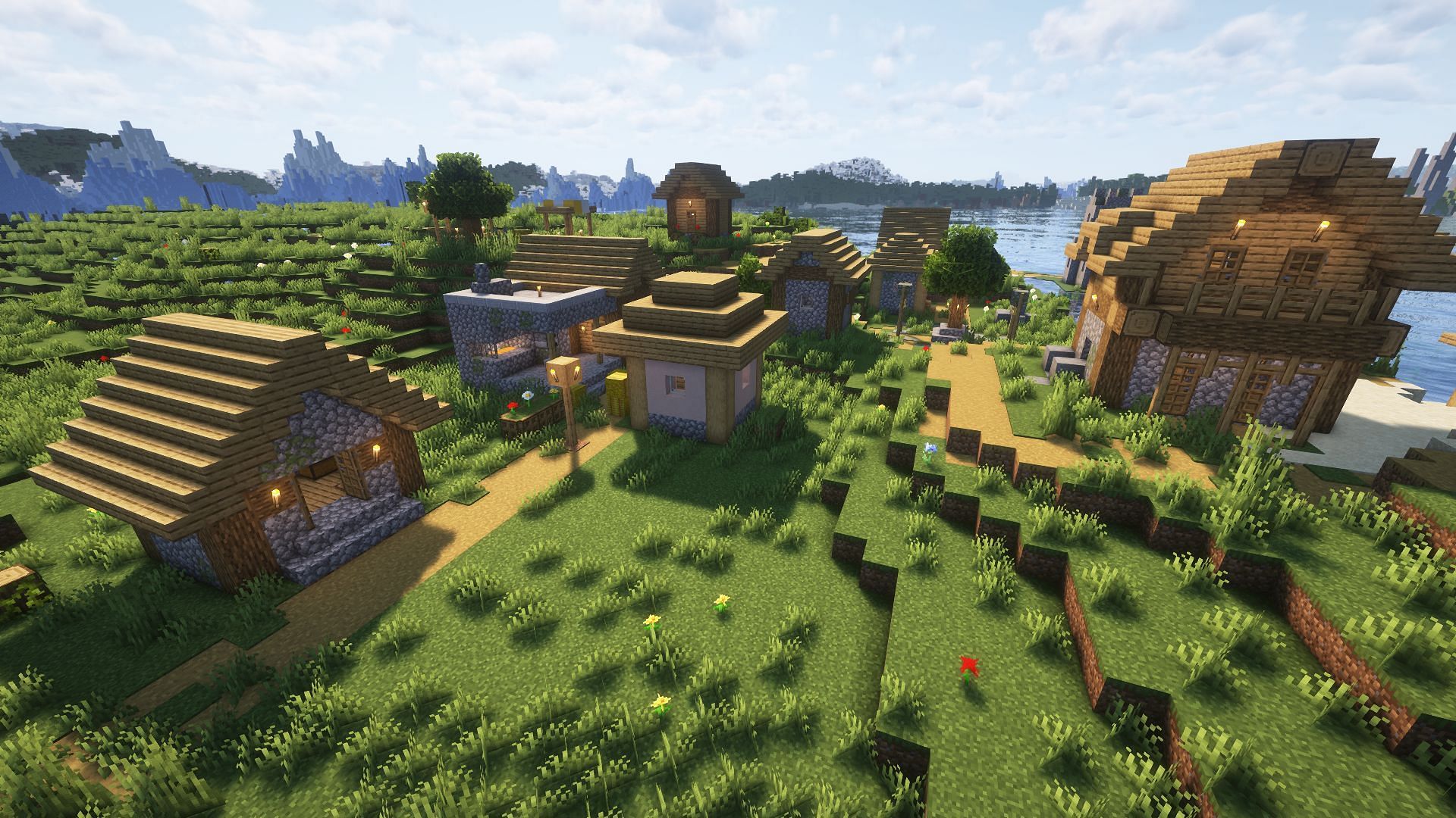 Structures are great places to find items when crafting isn&#039;t allowed (Image via Mojang)