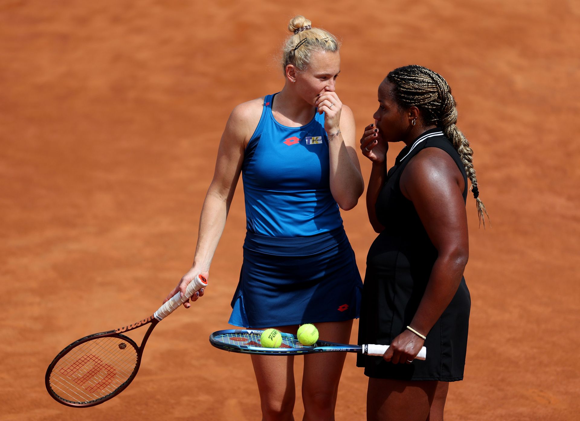 Taylor Townsend and Katerina Siniakova at the Italian Open