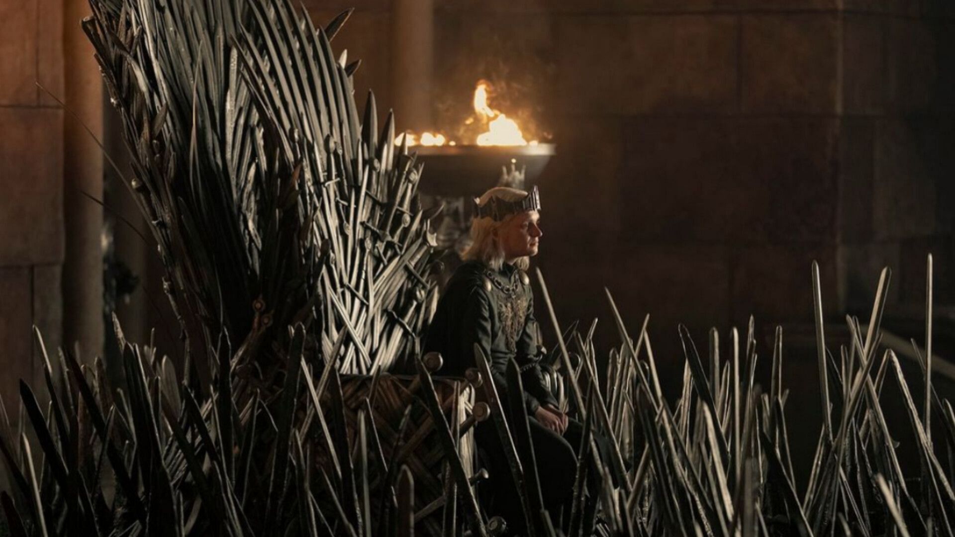 Aegon II Targaryen on the Iron Throne (image via Instagram) 