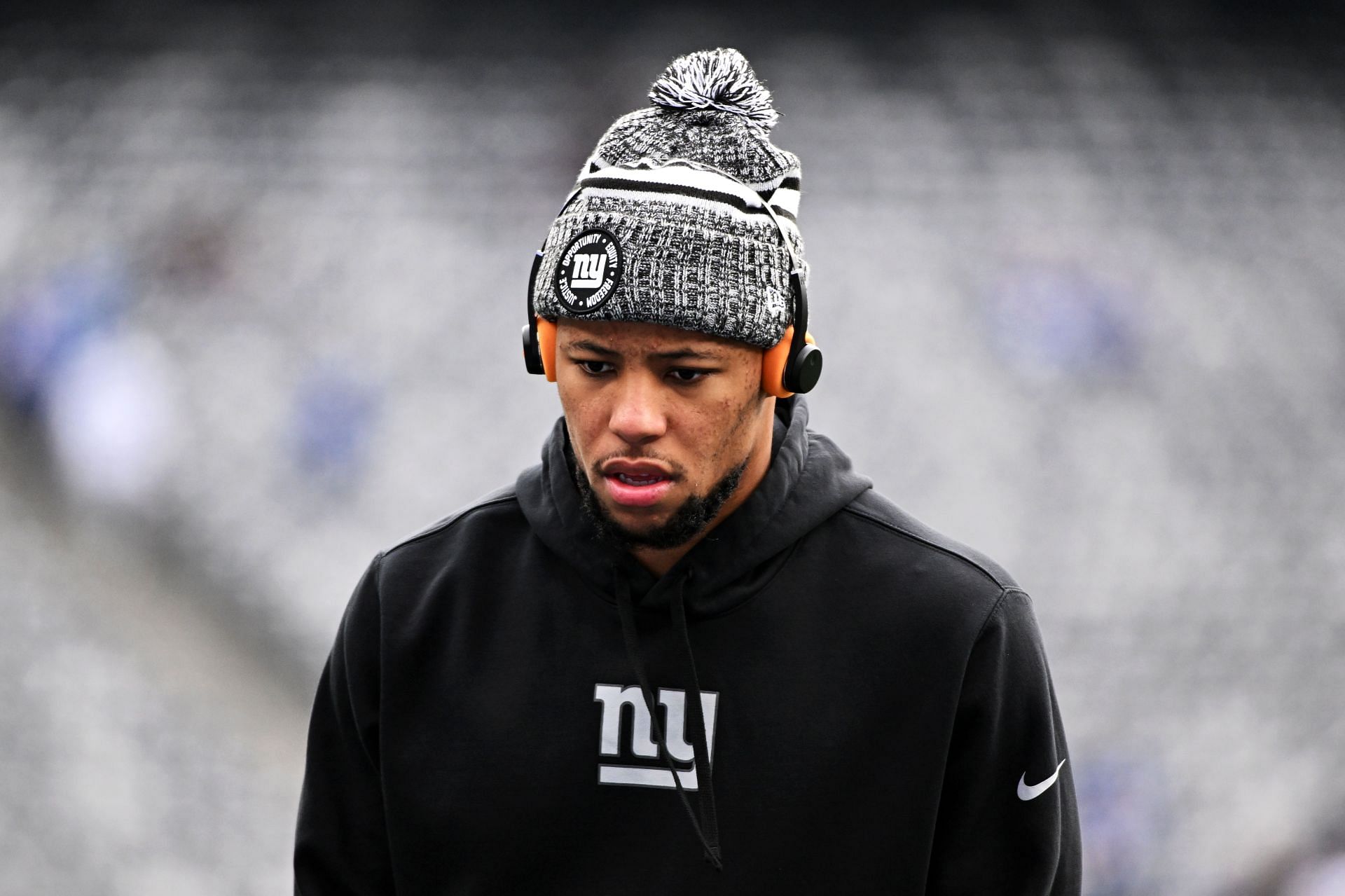 Saquon Barkley during Los Angeles Rams vs. New York Giants - Source: Getty