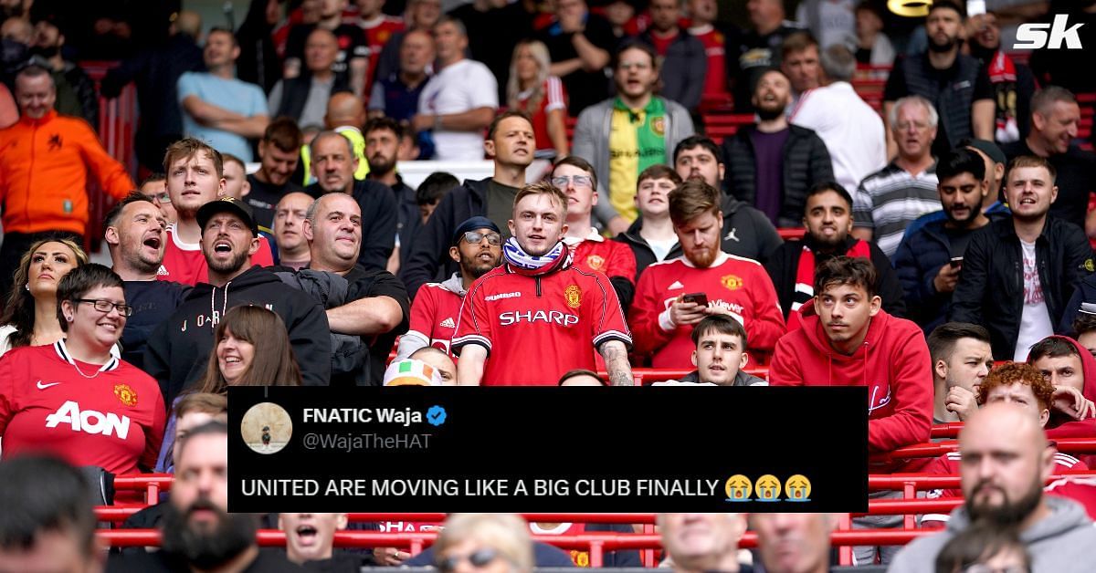 Manchester United fans celebrate the near capture of the French starlet.