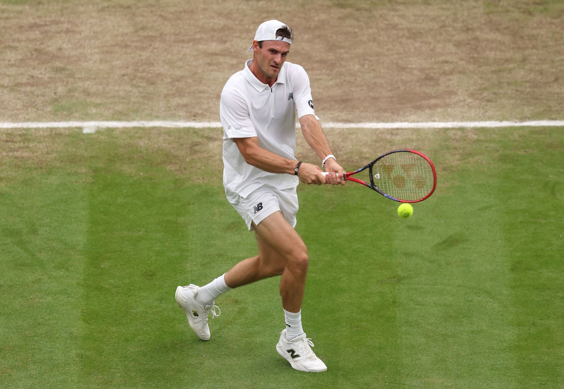 Tommy Paul in action at Wimbledon. (Getty)