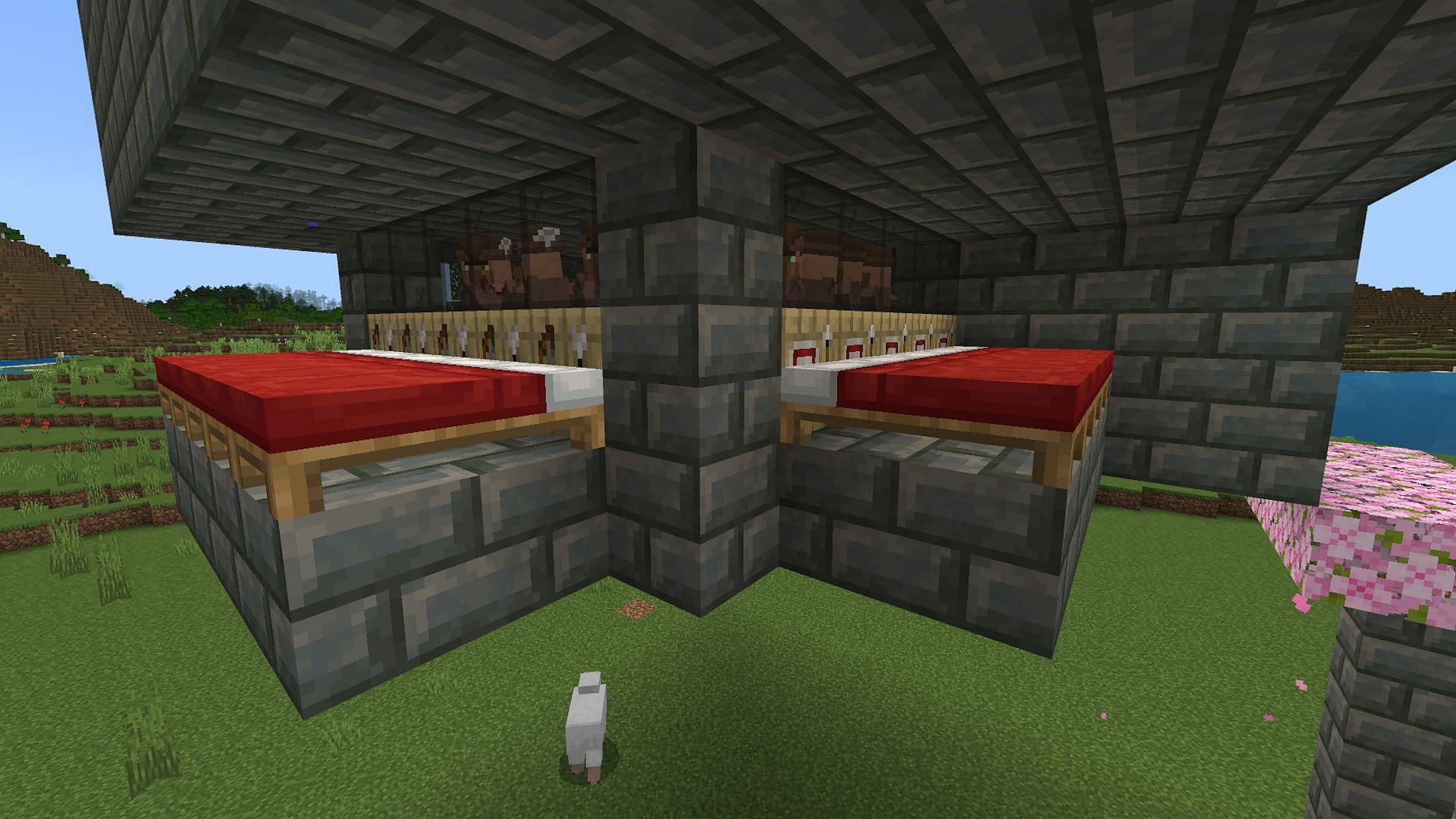 The workstations added to the villager chamber (Image via Mojang)