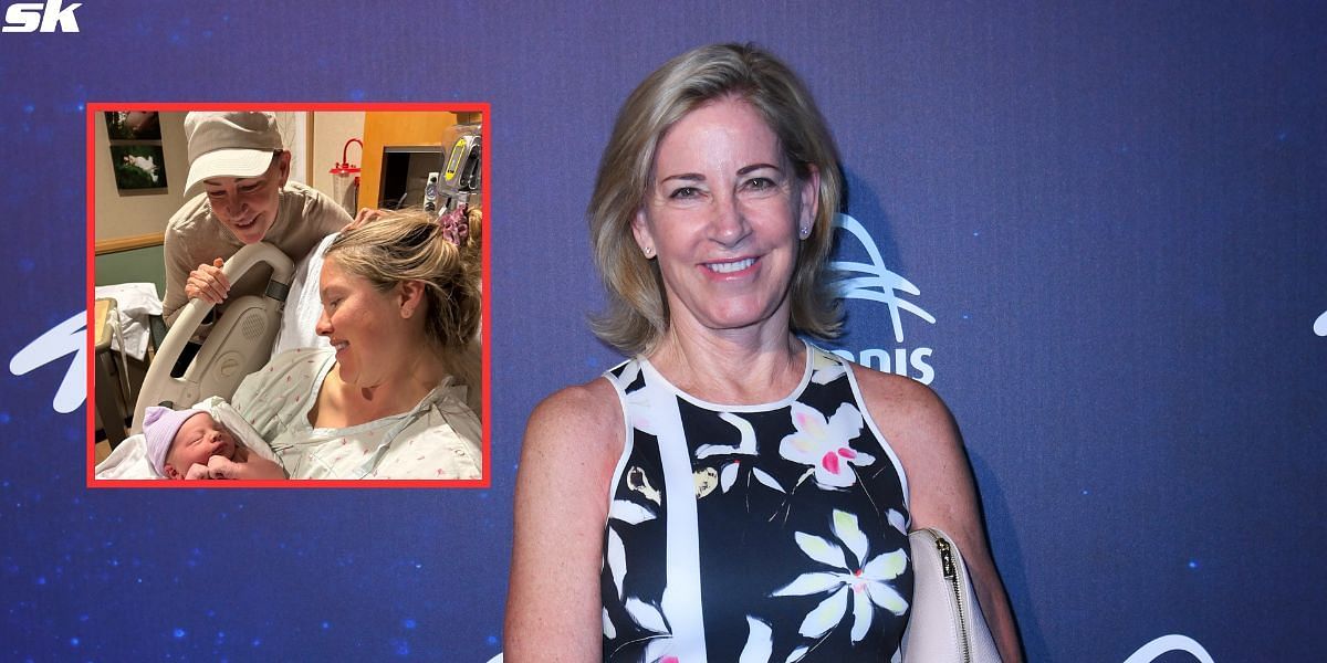 Chris Evert gushes over her grandson (Source: GETTY, Instagram/ Chris Evert) 