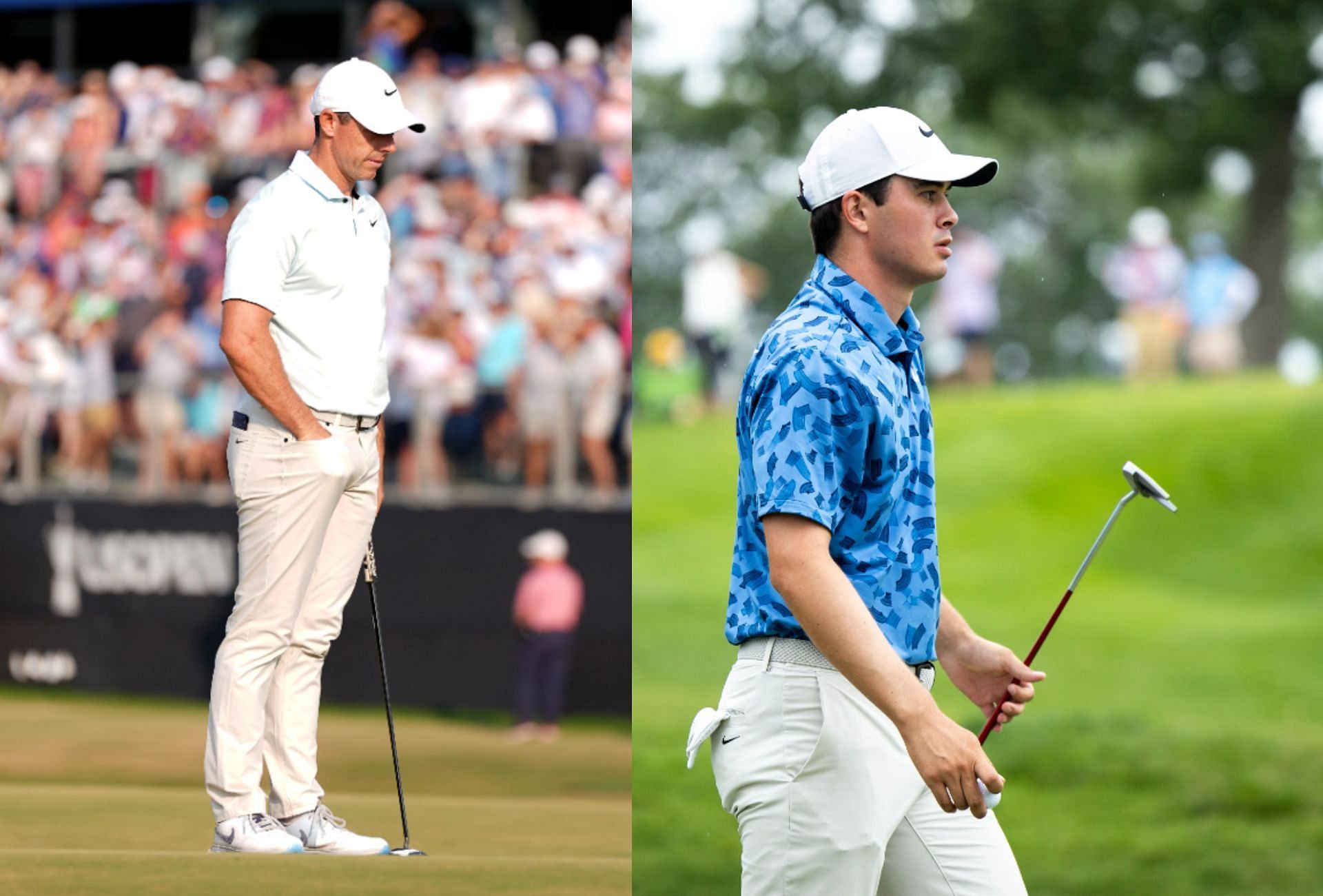 Rory McIlroy and Davis Thompson (Image via USA Today).