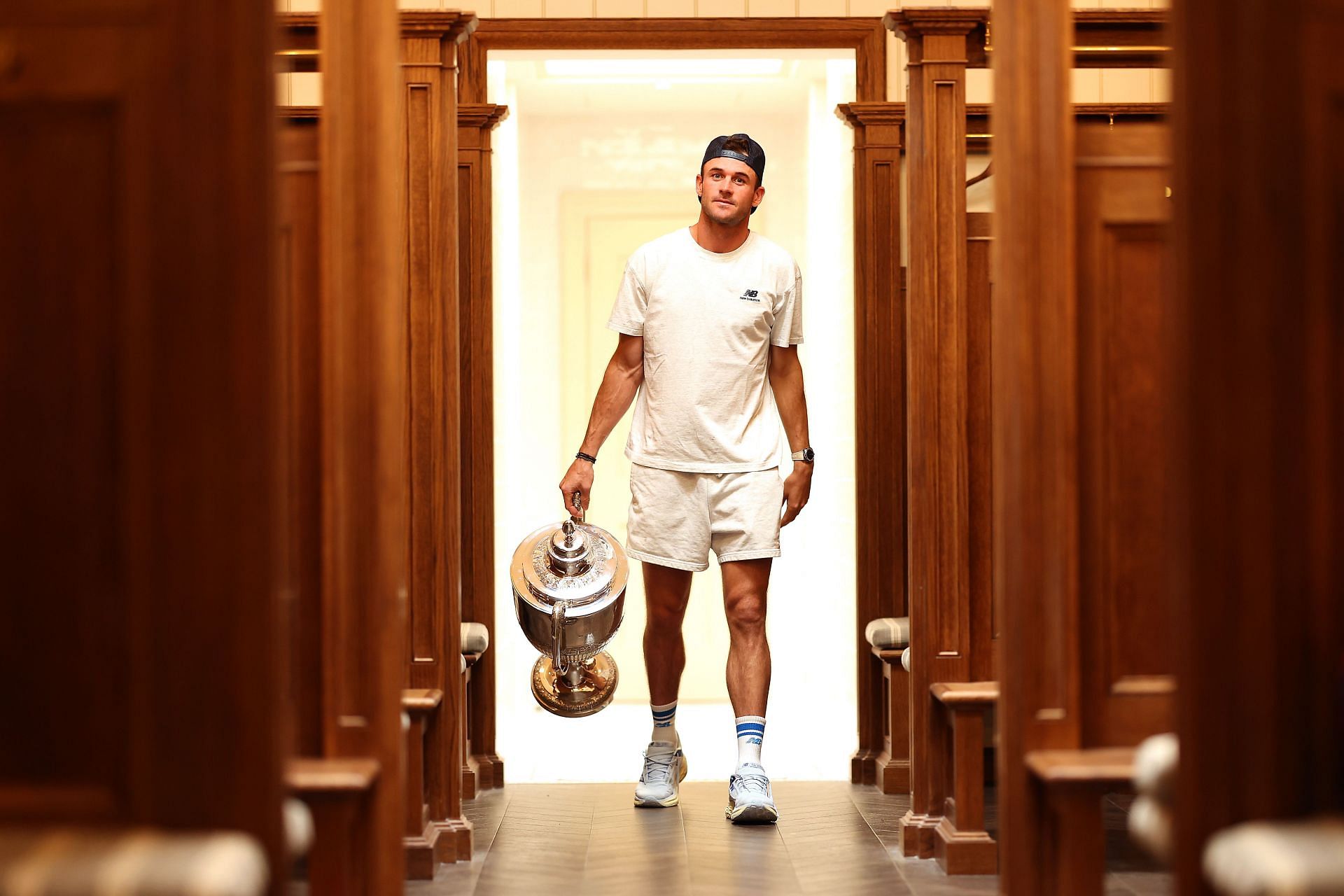 Tommy Paul with the Queen's Club trophy.