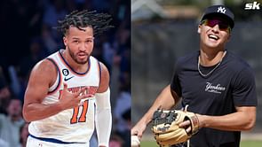WATCH: Anthony Volpe lives his 'dream come true' moment as Yankees shortstop swaps jerseys with Knicks star Jalen Brunson