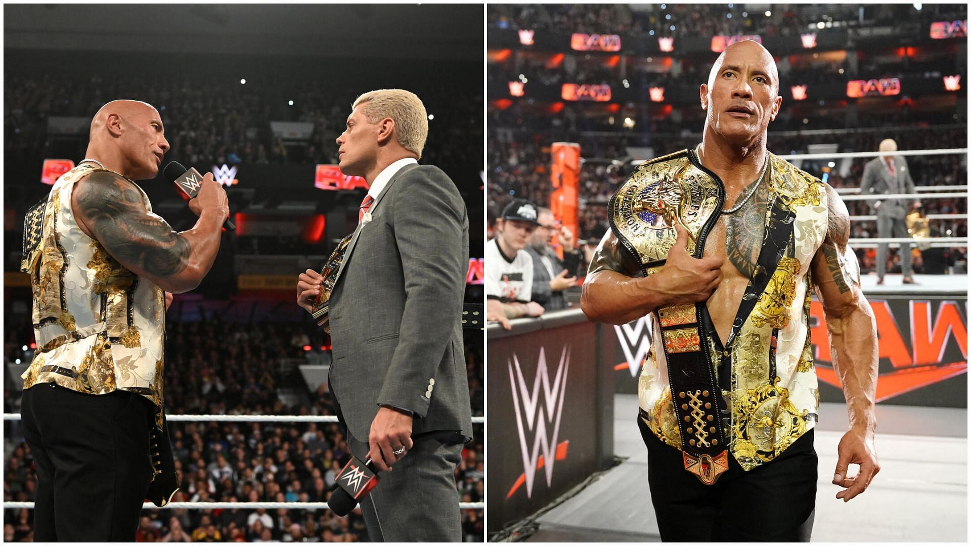 Cody Rhodes and The Rock on an episode of WWE RAW! (Image source: WWE.com)