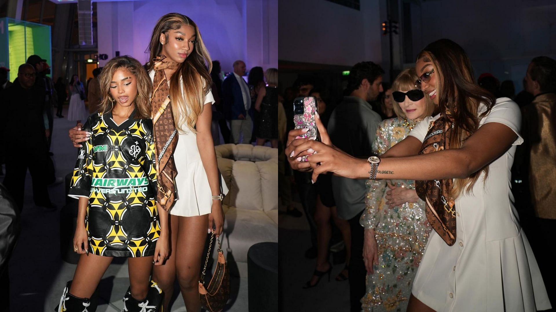 Angel Reese rubs shoulders with fashion icon Anna Wintour, popstar Tyla in LVMH Olympic prelude show (Photos from Reese