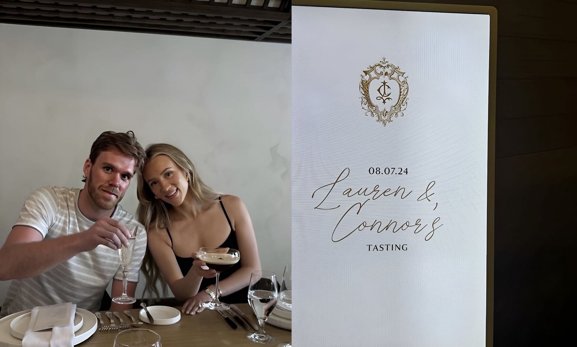 In Photos: Connor McDavid and fiancee Lauren Kyle indulge in gourmet foods (Credit: lLauren Kyle/Instagram)