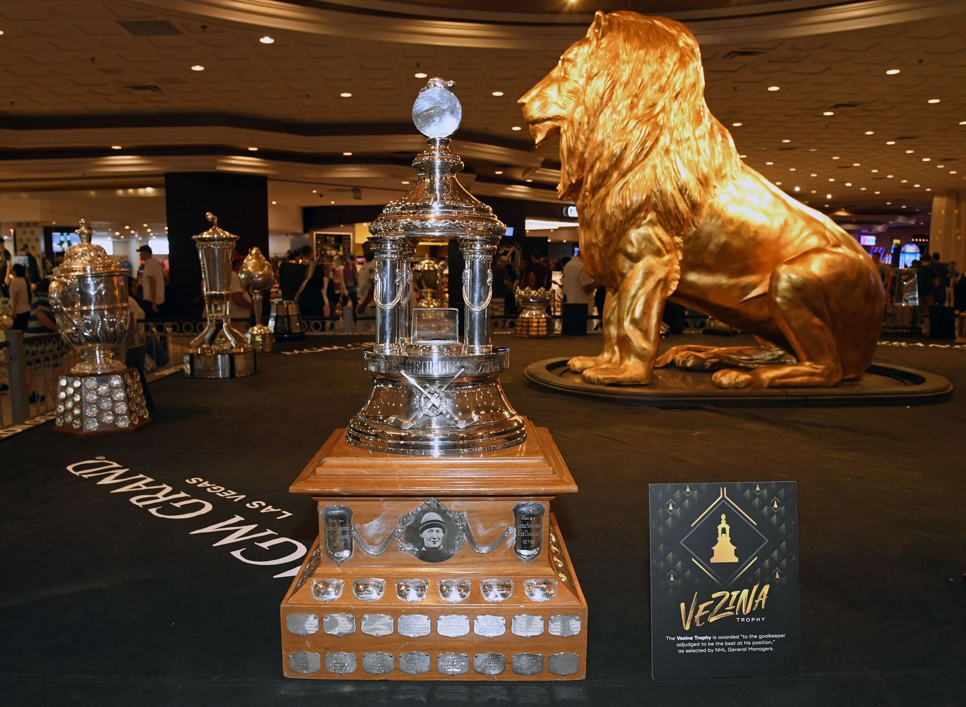 NHL Trophies Displayed At MGM Grand Hotel &amp; Casino Ahead Of The 2019 NHL Awards