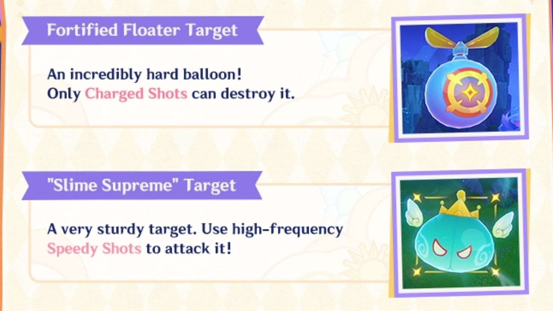 Special targets (Image via HoYoverse)