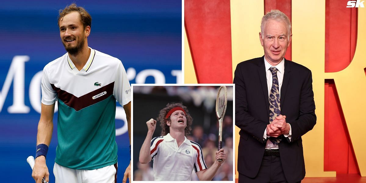 Daniil Medvedev (L), John McEnroe (Source: GETTY)