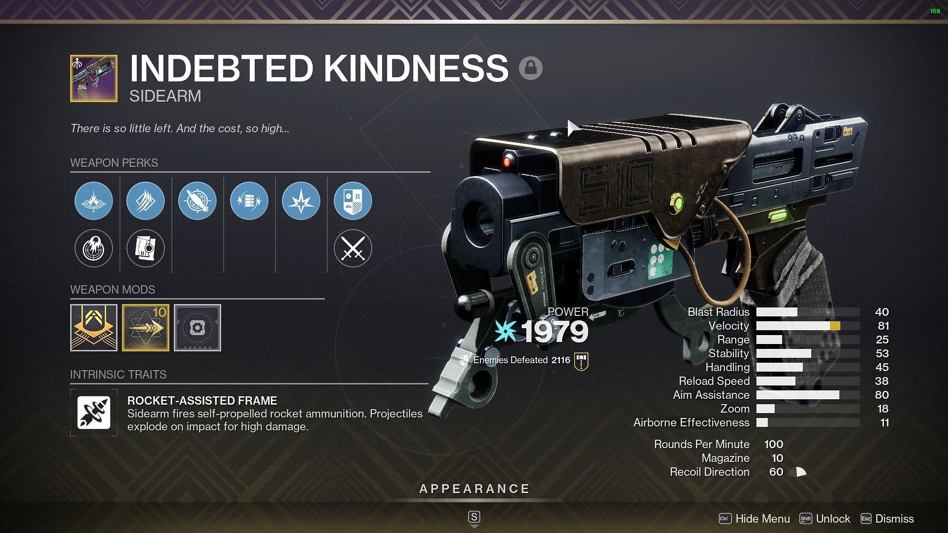 Indebted Kindness in Destiny 2 (Image via Bungie)