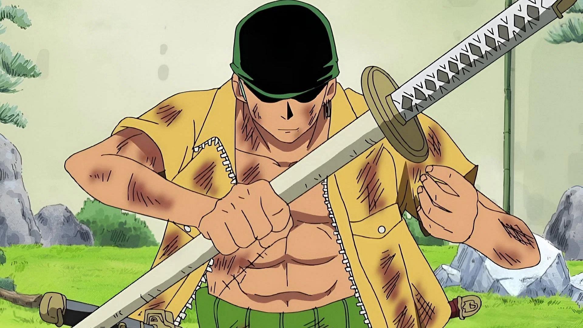 Zoro received Kuina&#039;s Wado Ichimonji from Shimotsuki Koushiro after the former&#039;s death (Image via Toei Animation)