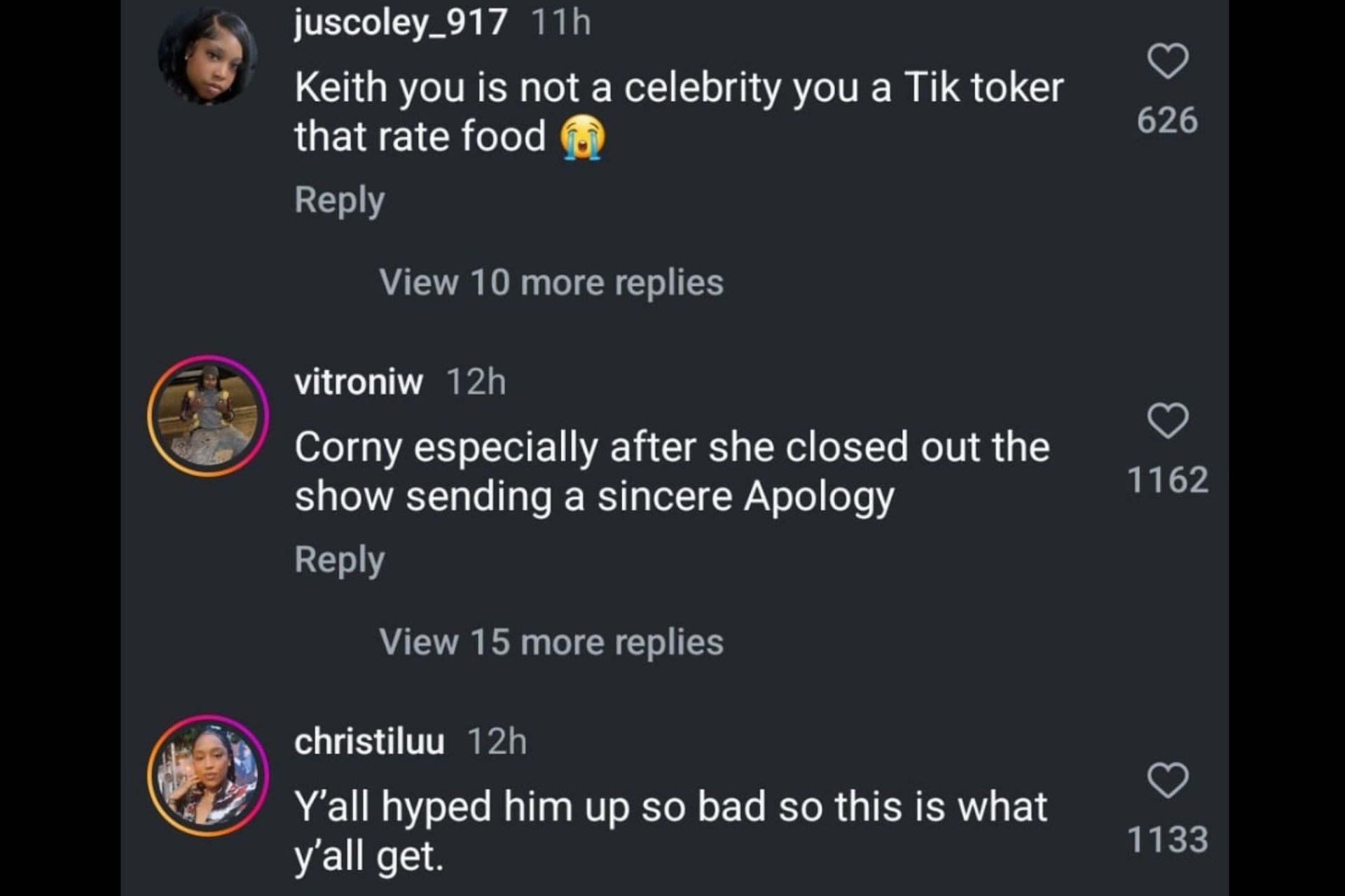 Netizen reacts to the TikToker&rsquo;s response to the BET Awards moment (Image via Instagram)