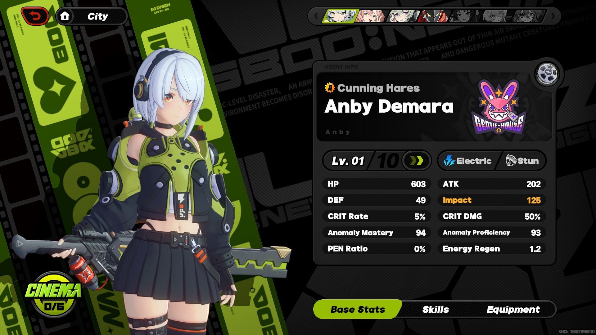 Anby stats (Image via HoYoverse)