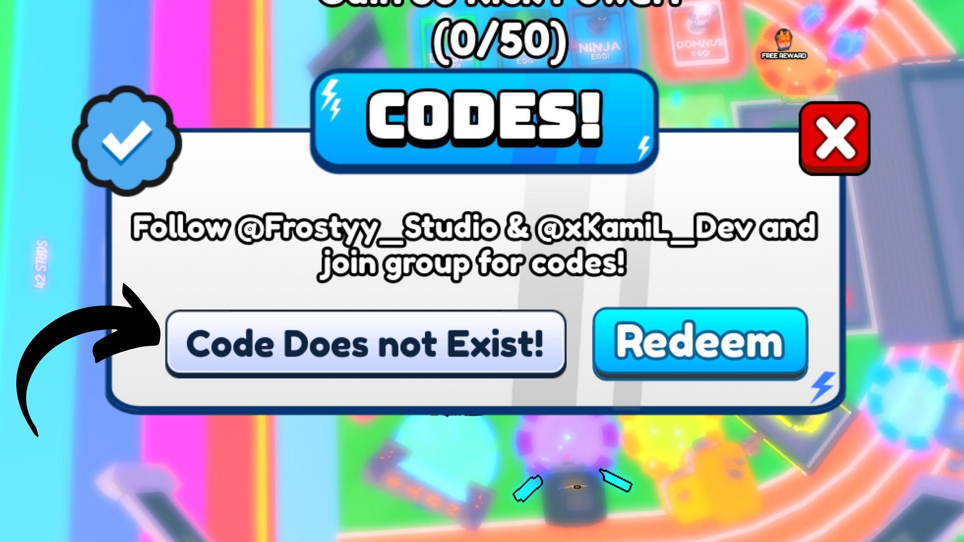 Kick a Friend invalid code issue (Image via Roblox || Sportskeeda)