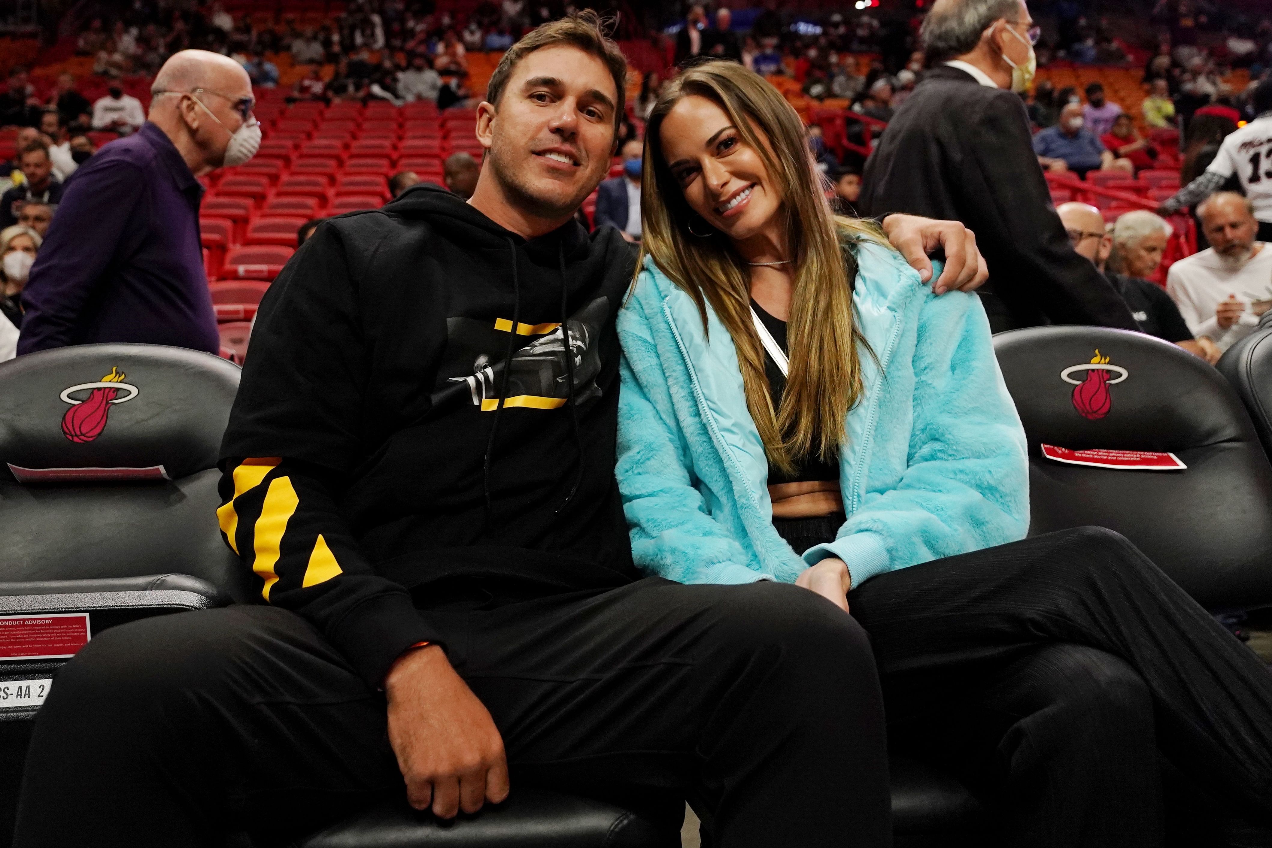 The LIV Golf star Brooks Koepka with his wife Jena Sims - Source: USA Today