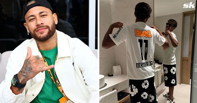 Neymar sends message to Lamine Yamal after Barcelona star is spotted wearing his Santos shirt