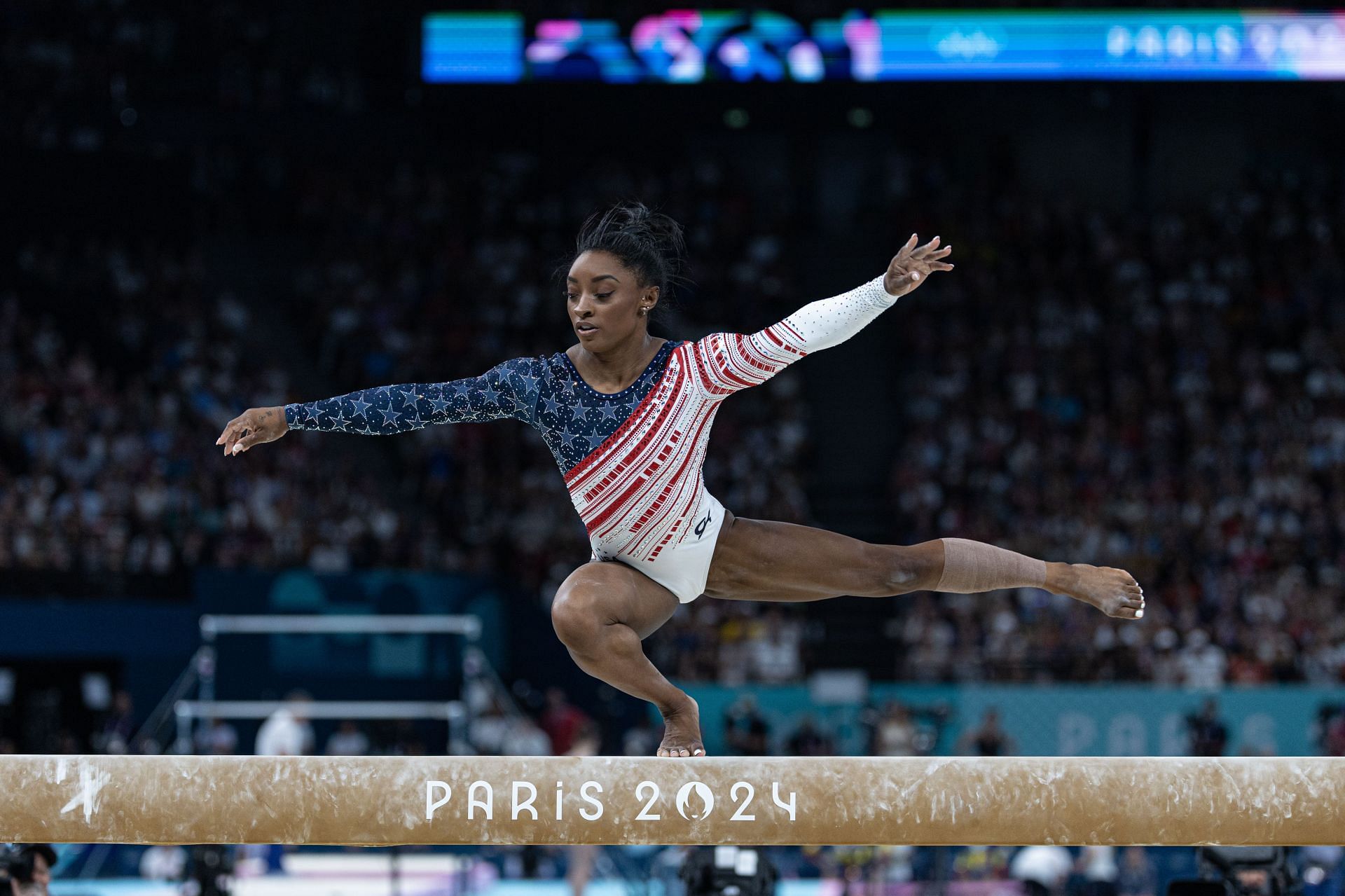 Simone Biles at Olympic Games Paris 2024 - Artistic Gymnastics Women&#039;s Team Final - Source: Getty