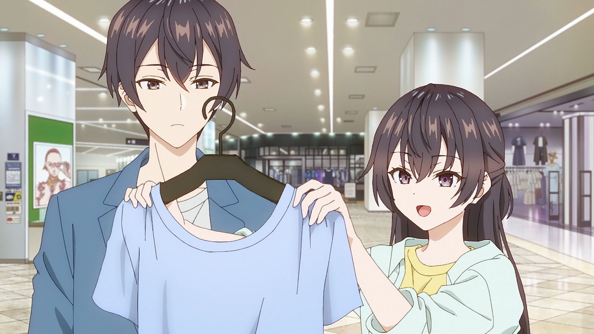 Masachika and Yuki shops for clothes (Image via Doga Kobo)