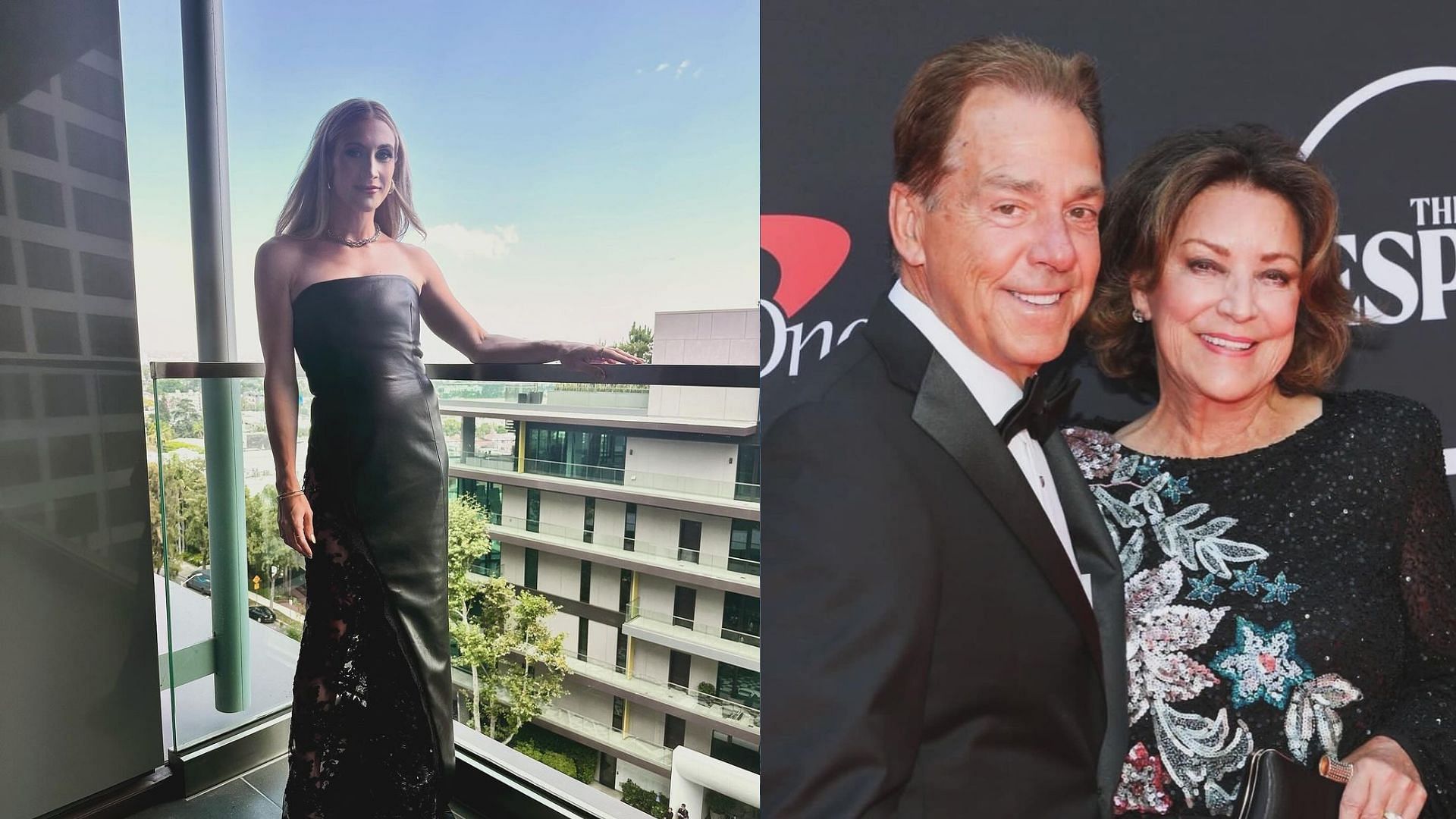 Nick Saban with wife Miss Terry at ESPY Awards (Images via @kristennsaban)