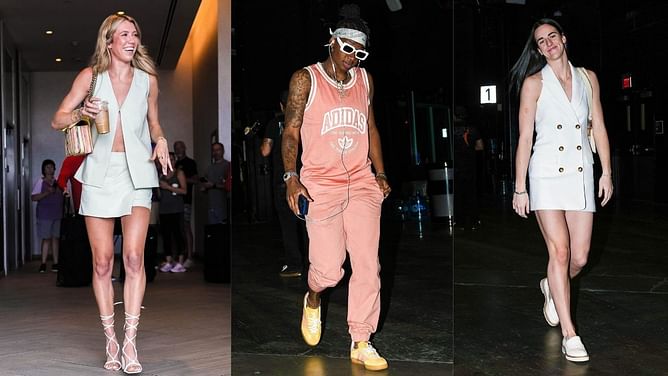 In Photos: Caitlin Clark & Lexie Hull's sleek outfits steal the spotlight ahead of Fever vs Mercury
