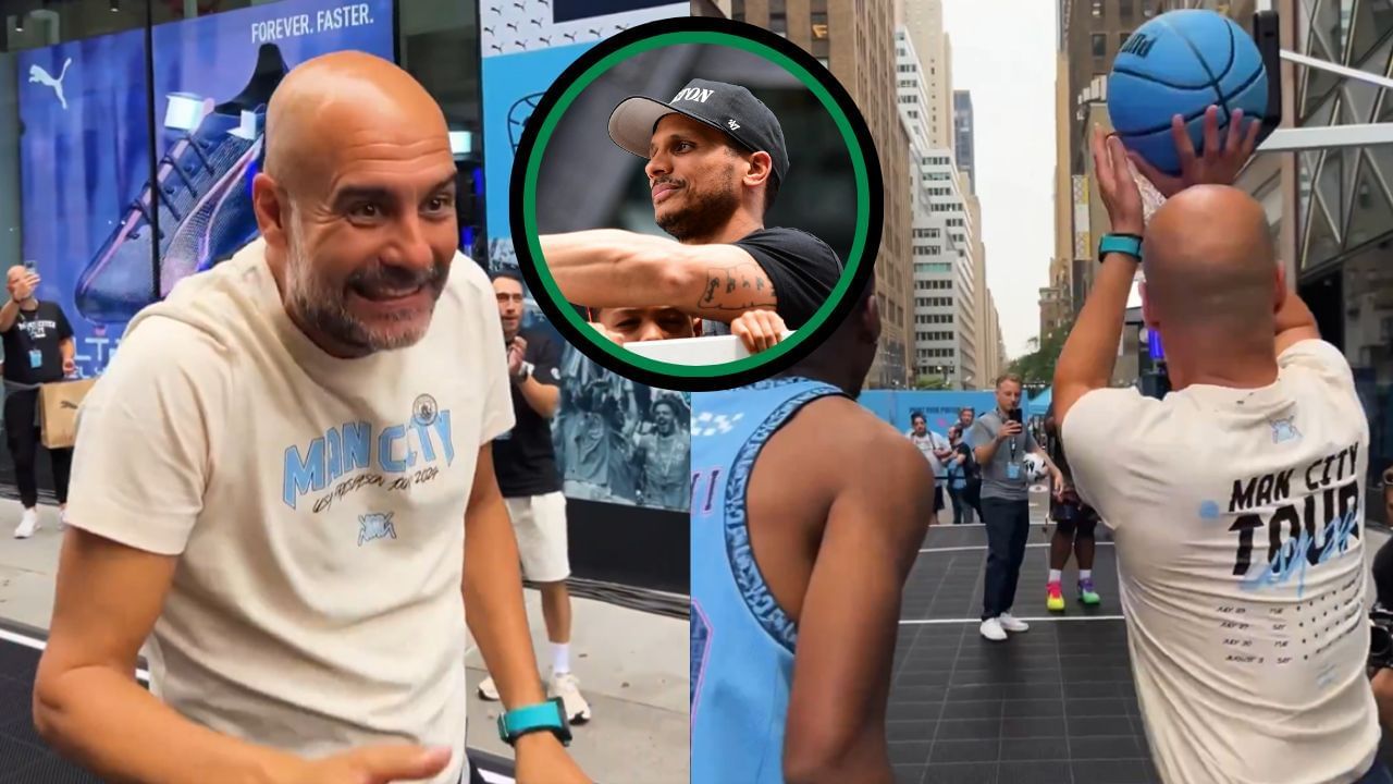 NBA fans rave about Pep Guardiola showing shooting skills on streets (Image credit: IMAGN)