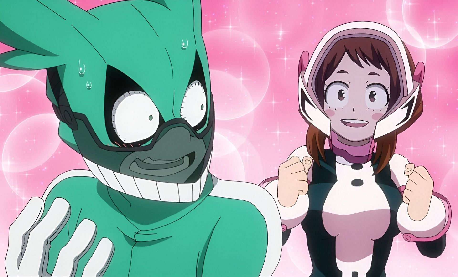 Deku and Ochako as seen in the anime (Image via BONES)