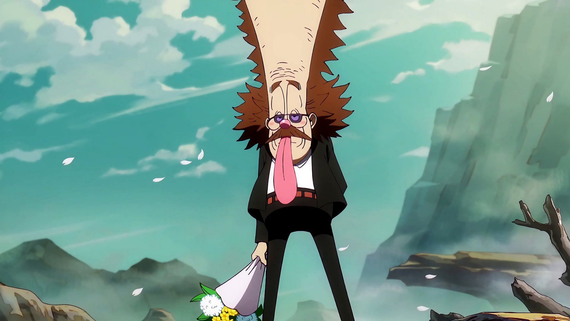 Vegapunk mourning Clover (Image via Toei Animation)