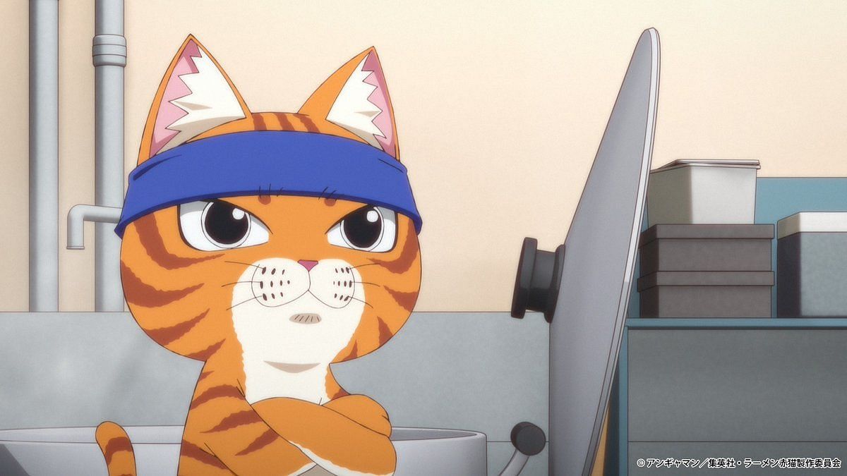 Bunzo as seen in the Red Cat Ramen anime (Image via E&amp;H production)