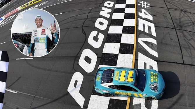 Last 5 NASCAR Cup Series winners at Pocono Speedway feat. Denny Hamlin