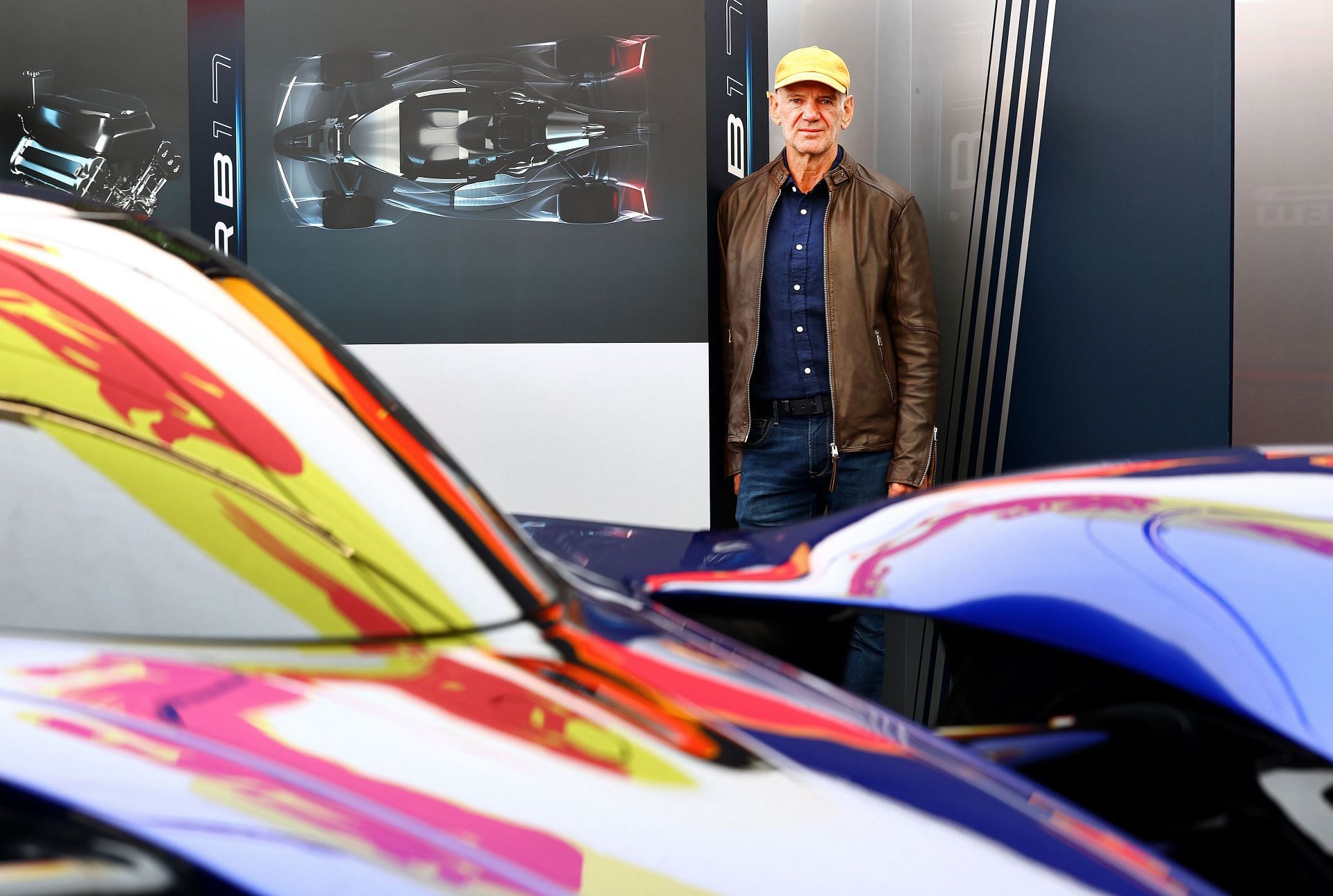 Adrian Newey, the Chief Technical Officer of Oracle Red Bull Racing poses for a photo after the unveiling of the new Red Bull RB17 hypercar during Day Two of the Goodwood Festival of Speed at Goodwood on July 12, 2024 in Chichester, England. (Photo by Mark Thompson/Getty Images)