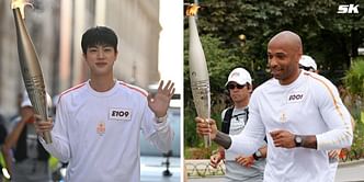 In Pictures: From BTS' Jin to Thierry Henry, stars from across the globe carry Olympic Torch for Paris Olympics 2024 on Bastille Day