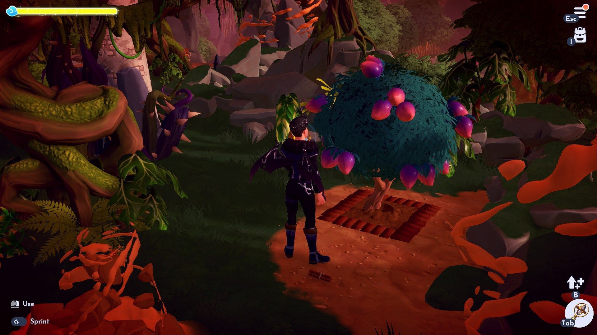 You can harvest Dreamango in The Grove and The Lagoon regions of the Wild Tangle biome (Image via Gameloft)