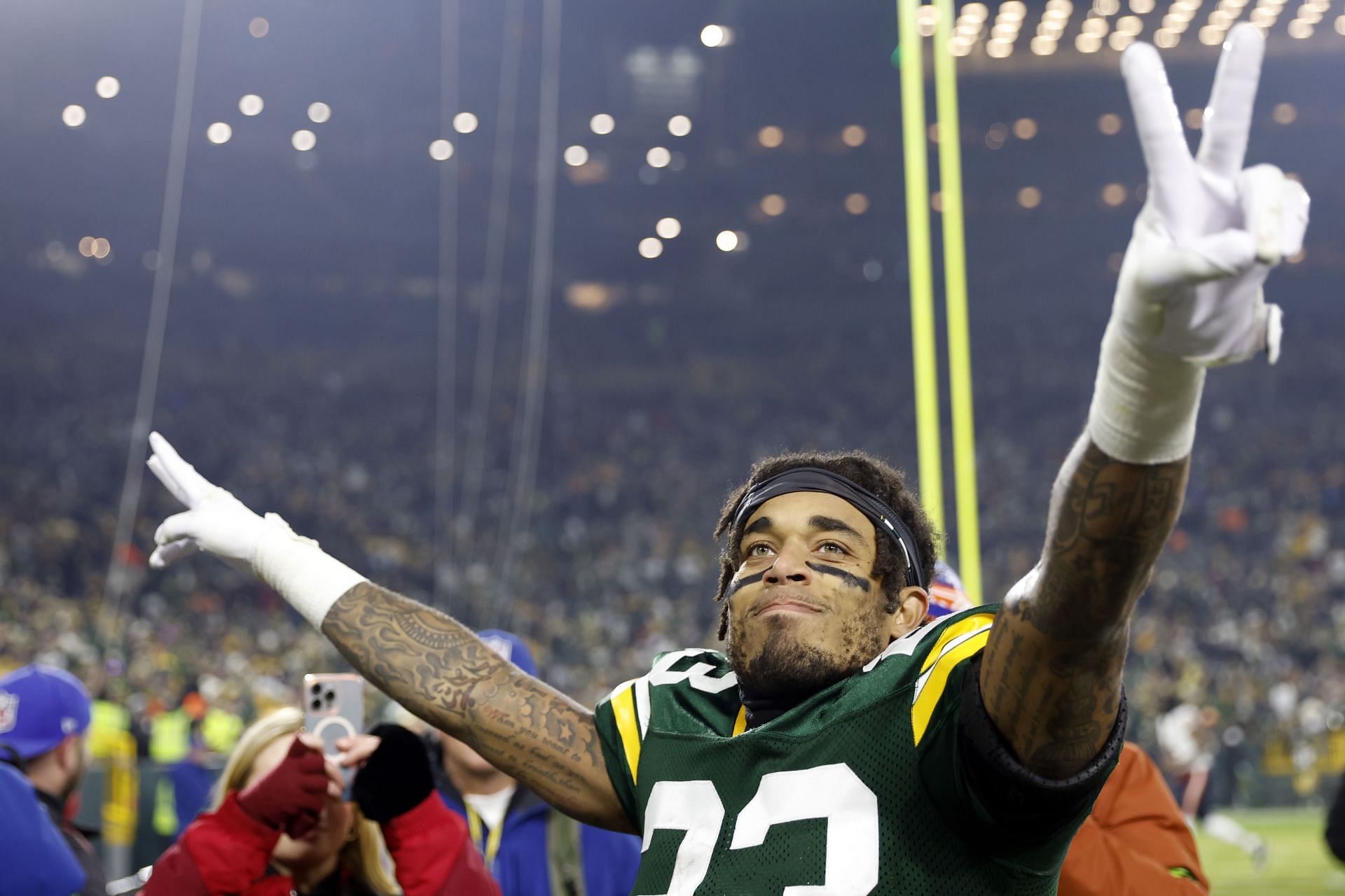 Jaire Alexander at Chicago Bears v Green Bay Packers